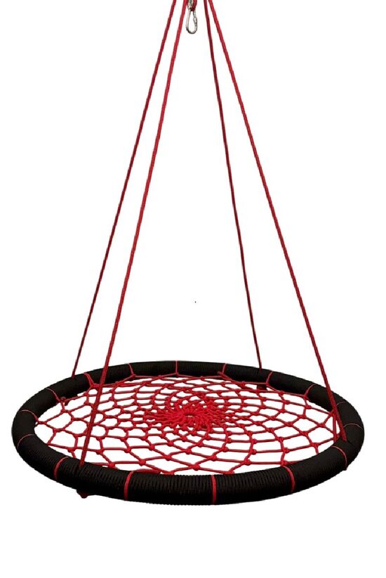 Šūpoles ligzda 100cm (melns/sarkans)